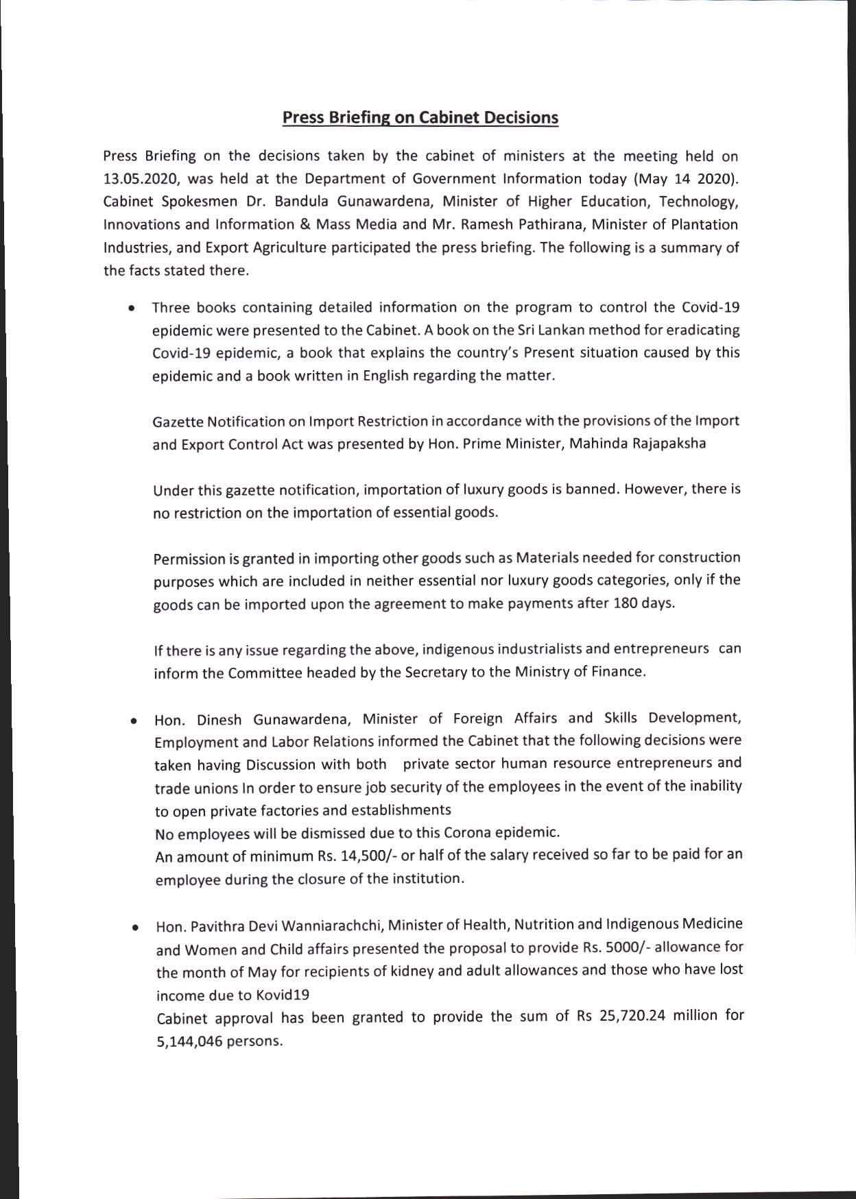 Cabinet Decision on 13.05.2020 English page 002