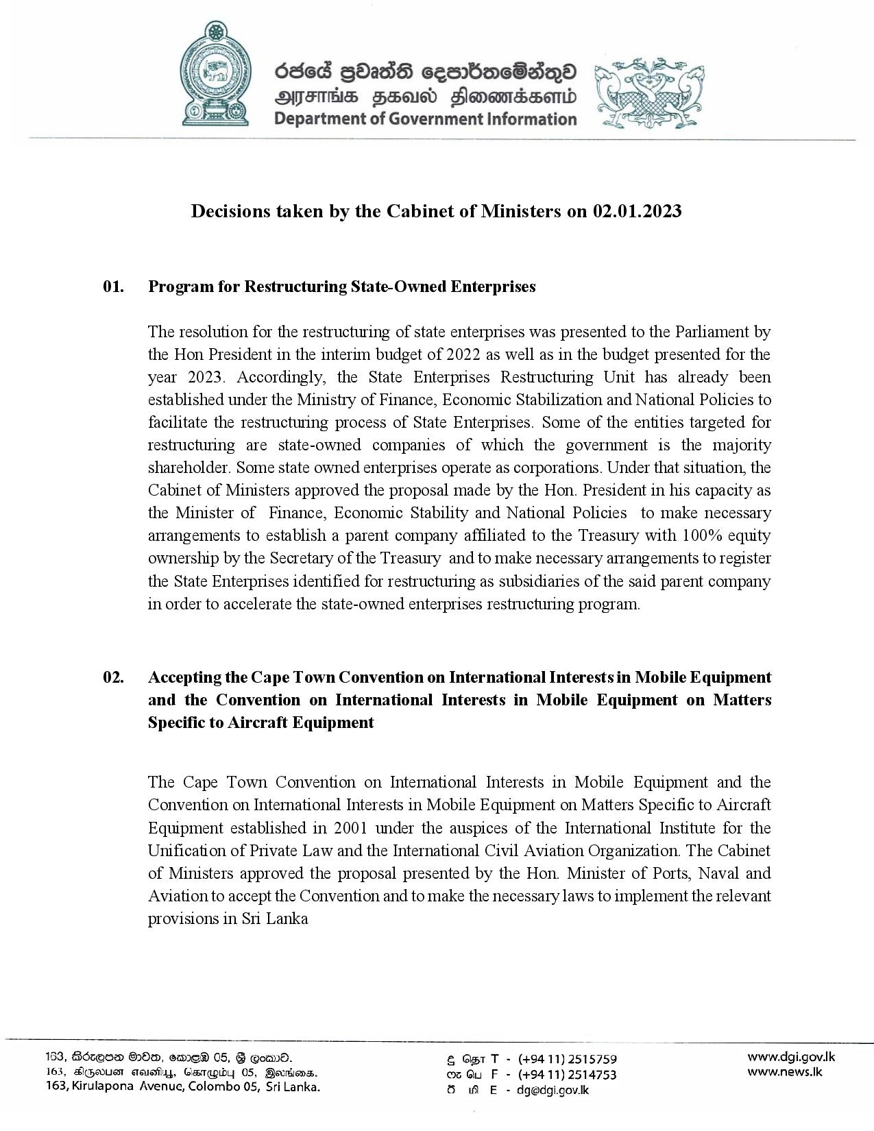 Cabinet Decision on 02.01.2023 English page 001
