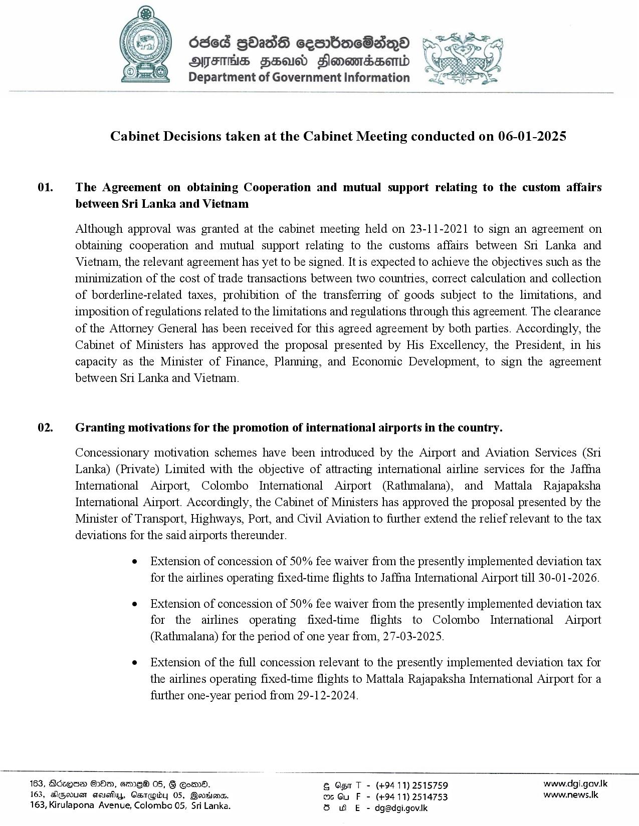 Cabinet Decision on 06.01.2025 English page 001